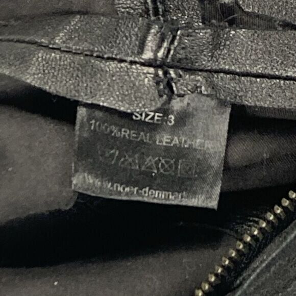 NOR Leather Pants Womens Size 30 Tall Black Ruffle Ankle Sexy Grunge Witchcore - Picture 14 of 14